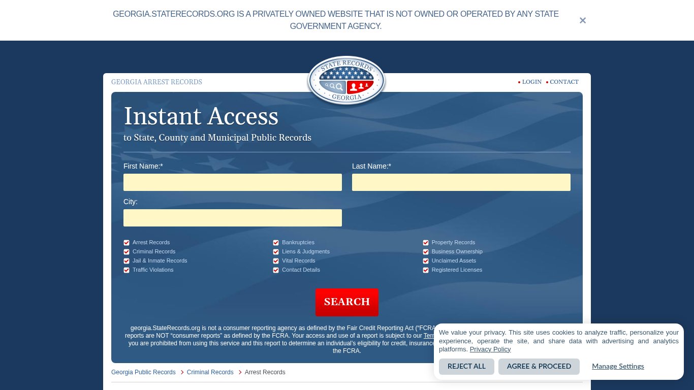 Georgia Arrest Records | StateRecords.org